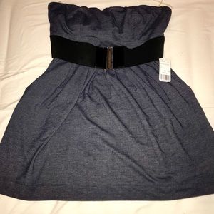 Short Length Tube Dress with Belt